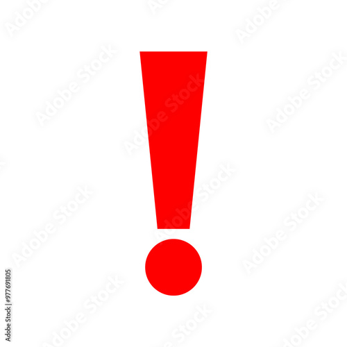 Red exclamation mark point sign PNG