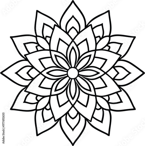 tattoo mandala vector white background