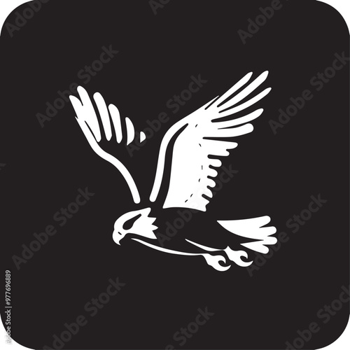 Hawk in cartoon, doodle style . Image for t-shirt, web, mobile apps and ui. Isolated 2d vector illustration in logo, icon, sketch style, Eps 10, black and white. AI Generative