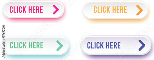 Different colorful button set button Web Design element.vector eps10