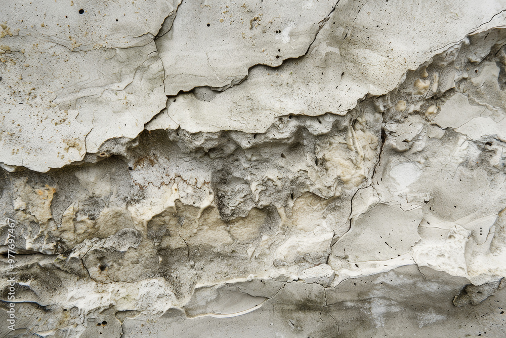 A large, cracked wall with a rough texture A large, cracked wall with a rough texture