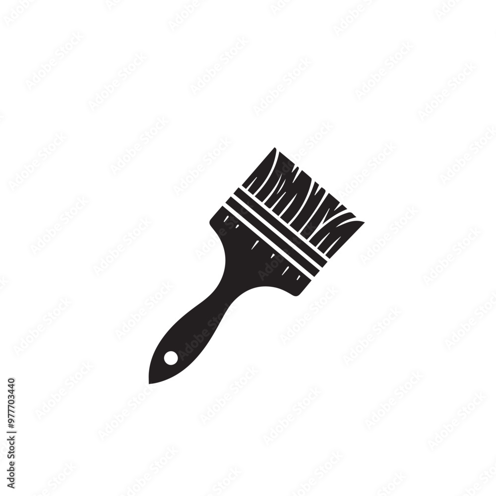 Paintbrush silhouette. Paintbrush logo, icon. Paintbrush vector design isolated on white background. Paintbrush silhouette. Paintbrush logo, icon. Paintbrush vector design isolated on white background.
