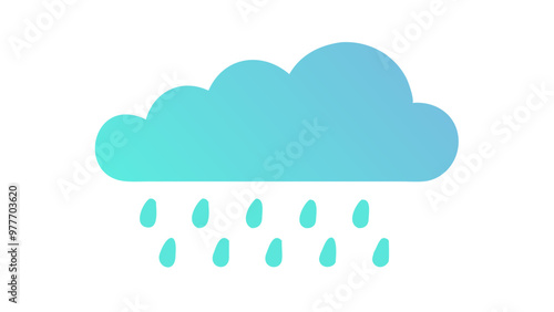 cloud and rain icon