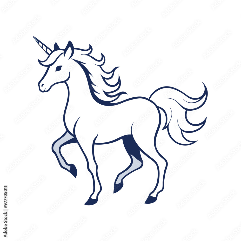 a unicorn, silhouette vector art illustration clipart, isolated white background a unicorn, silhouette vector art illustration clipart, isolated white background