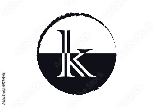 Letter K logo initial design template