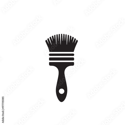 Paintbrush vector design. Paint brush logo, icon isolated on white background.