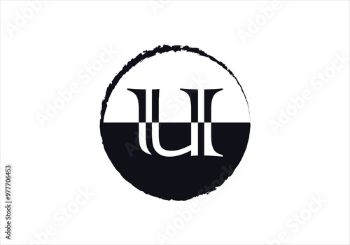 Letter U logo initial design template