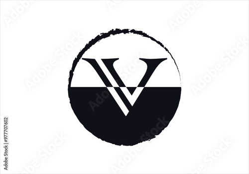 Letter V logo initial design template