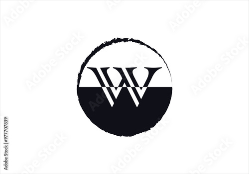 Letter W logo initial design template