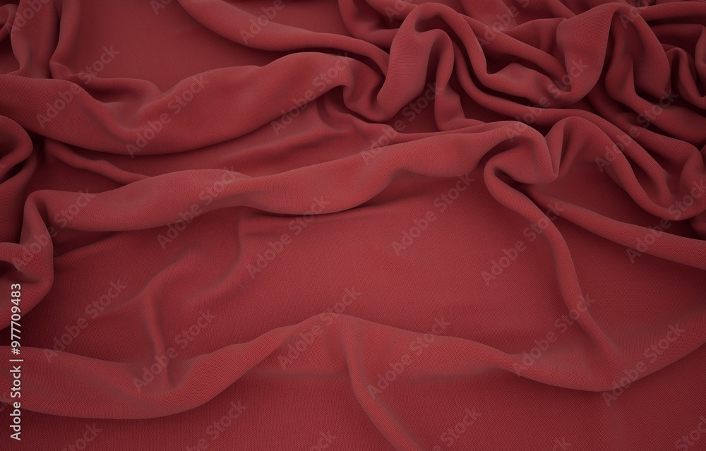 Obraz premium Elegant drapery of delicate burgundy fabric.