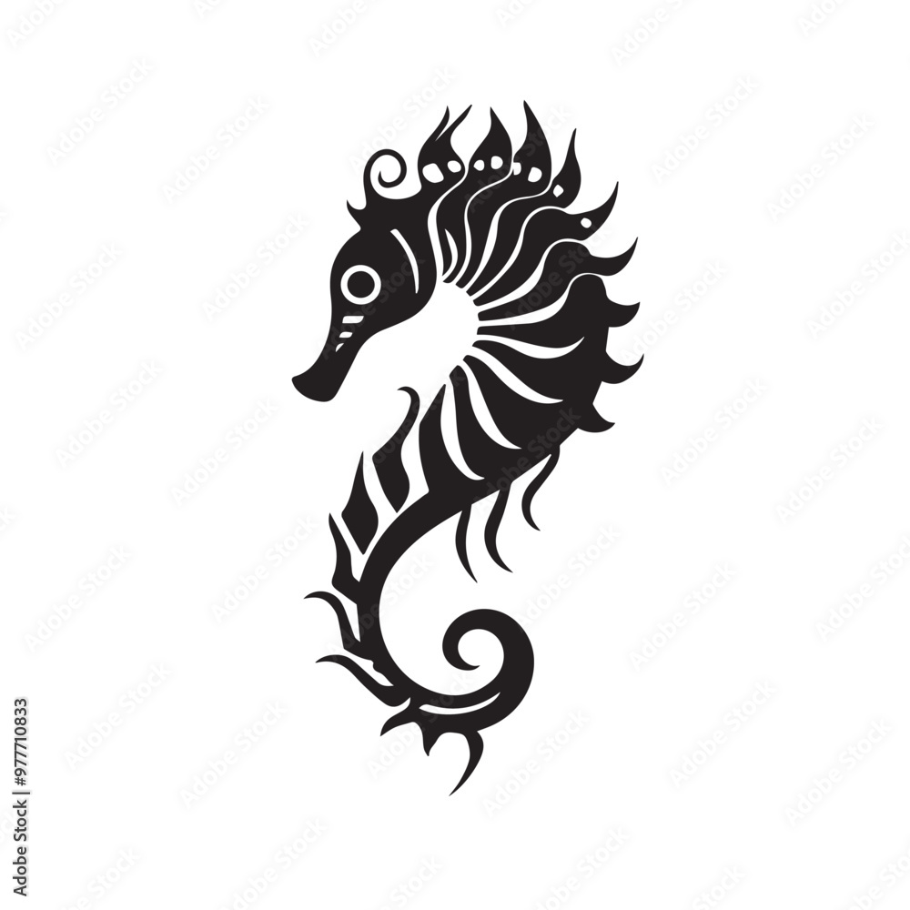 Seahorse in cartoon, doodle style . Image for t-shirt, web, mobile apps and ui. Isolated 2d vector illustration in logo, icon, sketch style, Eps 10, black and white. AI Generative Seahorse in cartoon, doodle style . Image for t-shirt, web, mobile apps and ui. Isolated 2d vector illustration in logo, icon, sketch style, Eps 10, black and white. AI Generative