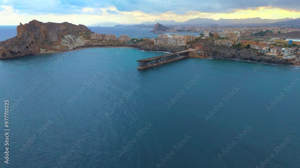 Aerial view of Hornillo Bay in Águilas, Murcia Region, Spain Aerial view of Hornillo Bay in Águilas, Murcia Region, Spain
