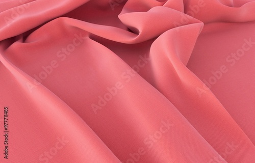 Elegant drapery of delicate burgundy fabric. 