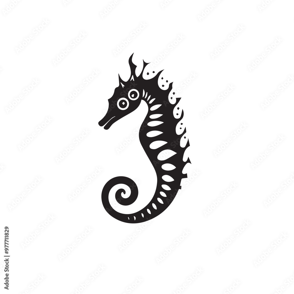 Seahorse in cartoon, doodle style . Image for t-shirt, web, mobile apps and ui. Isolated 2d vector illustration in logo, icon, sketch style, Eps 10, black and white. AI Generative Seahorse in cartoon, doodle style . Image for t-shirt, web, mobile apps and ui. Isolated 2d vector illustration in logo, icon, sketch style, Eps 10, black and white. AI Generative
