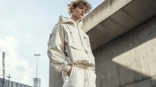 Young Male Model in Minimalist Streetwear