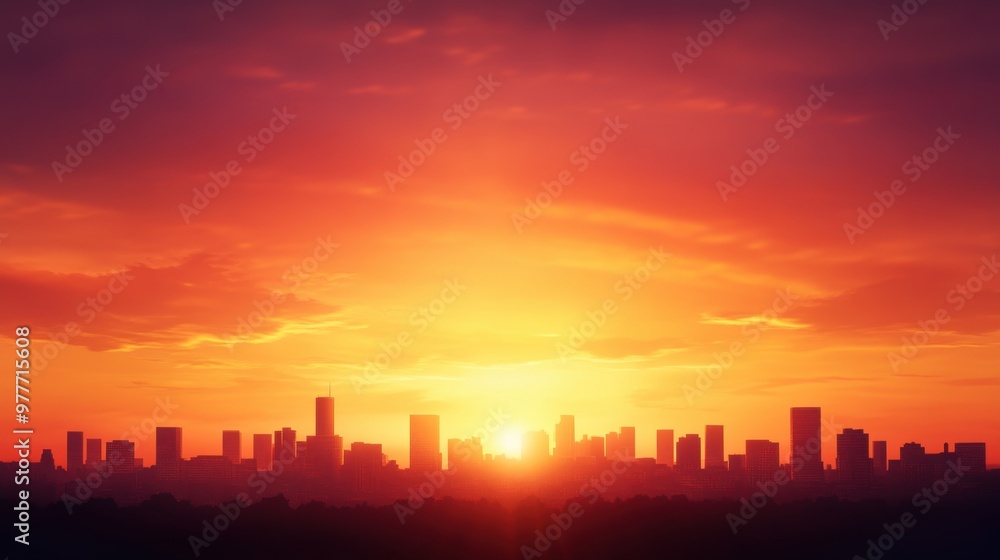 A stunning sunset over a city skyline, showcasing vibrant colors that illuminate the urban horizon and evoke a sense of tranquility. A stunning sunset over a city skyline, showcasing vibrant colors that illuminate the urban horizon and evoke a sense of tranquility.