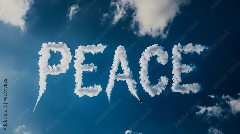 Airplane Writing with Smoke in the Blue Sky the Word, Airplane Writing with Smoke in the Blue Sky the Word,