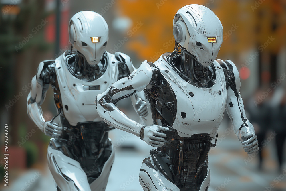 robot running, robots robot running, robots
