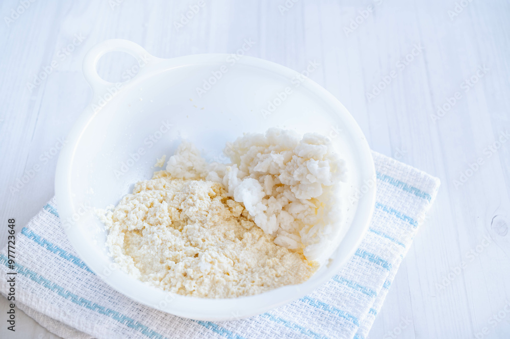 裏ごしした豆腐とはんぺん