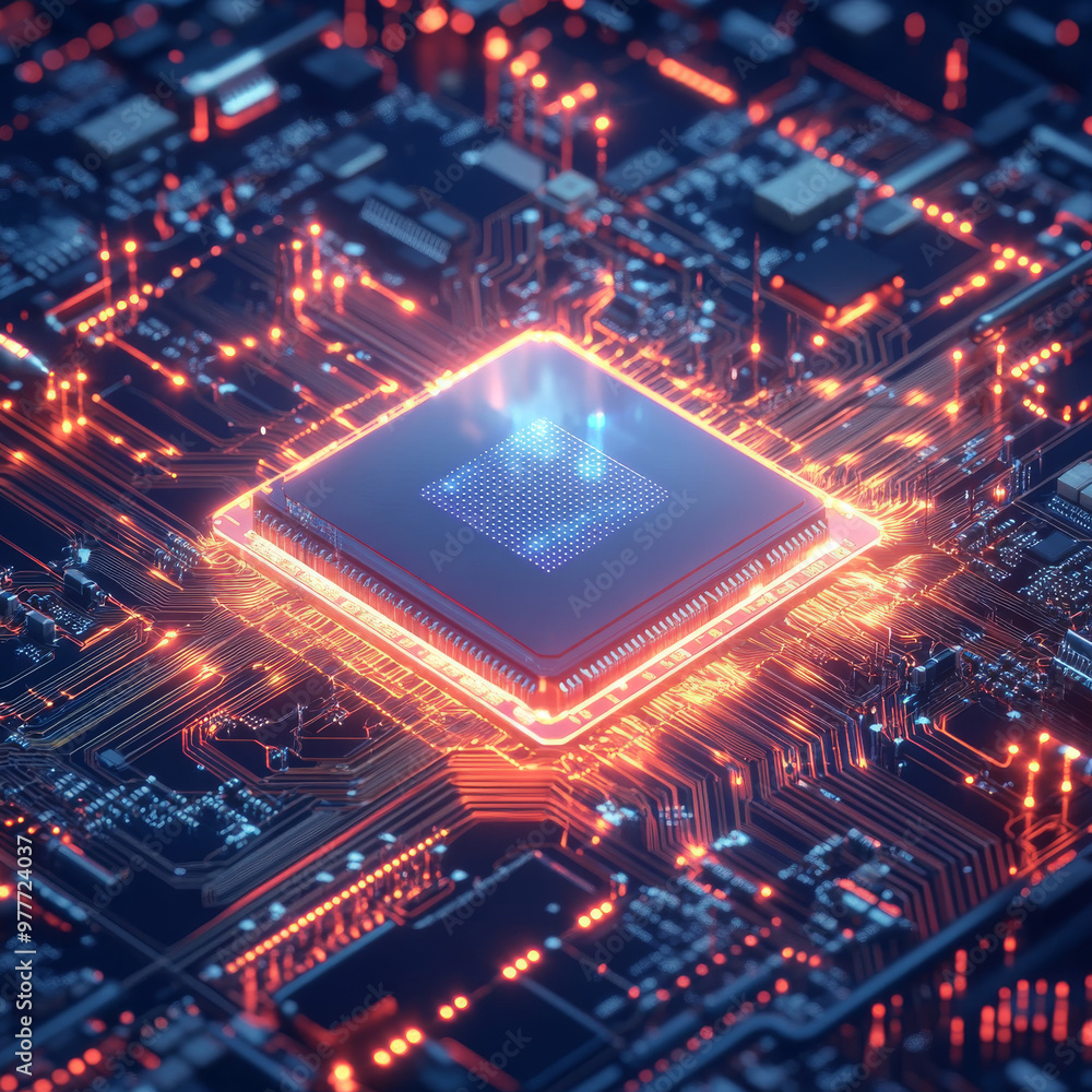 Quantum processor chip high-performance supercomputer, advanced technology and computing concept on a virtual display. Quantum processor chip high-performance supercomputer, advanced technology and computing concept on a virtual display.