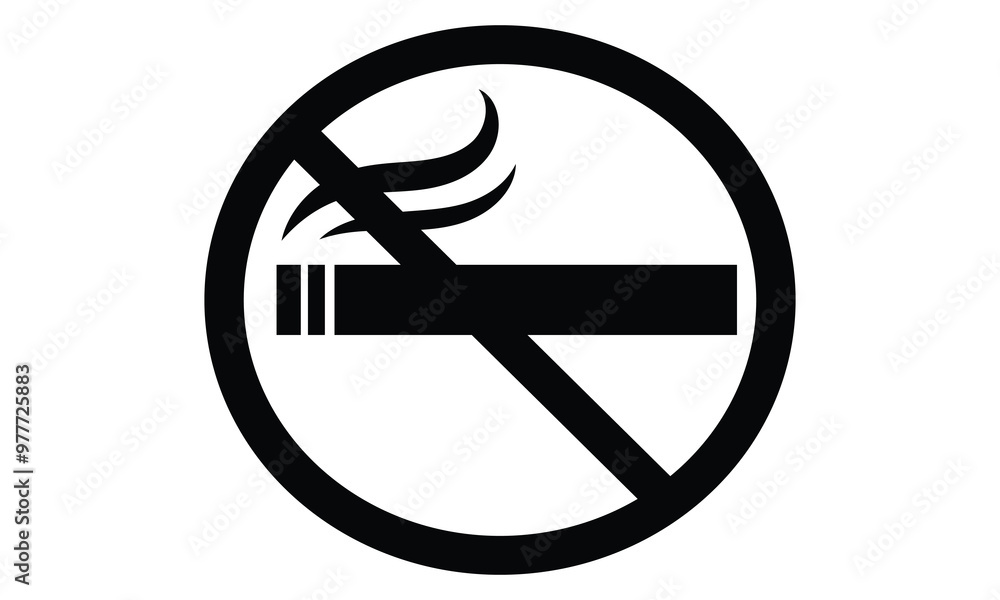 No smoking sign Isolated on a White background . No smoking sign Isolated on a White background .