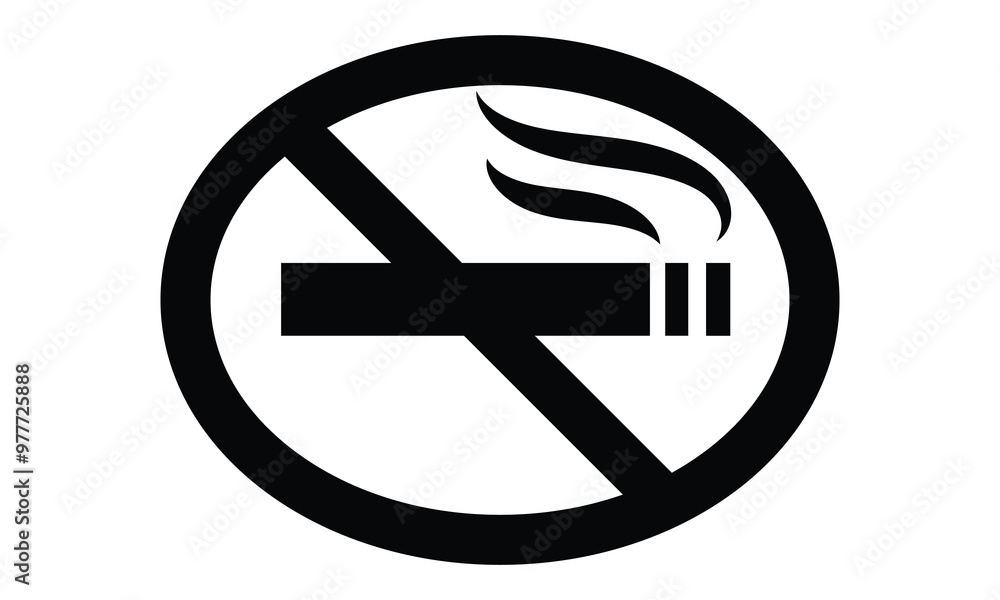 No smoking sign Isolated on a White background . No smoking sign Isolated on a White background .