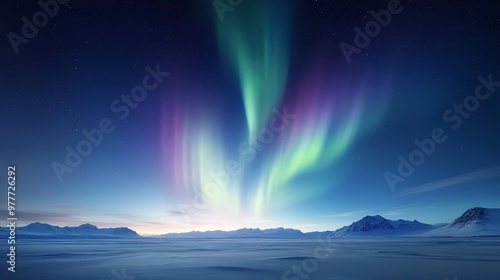 Wallpaper Mural Southern Hemisphere aurora, Antarctic polar sky, colorful atmosphere. Torontodigital.ca