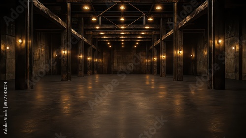 A large, empty room with a lot of light