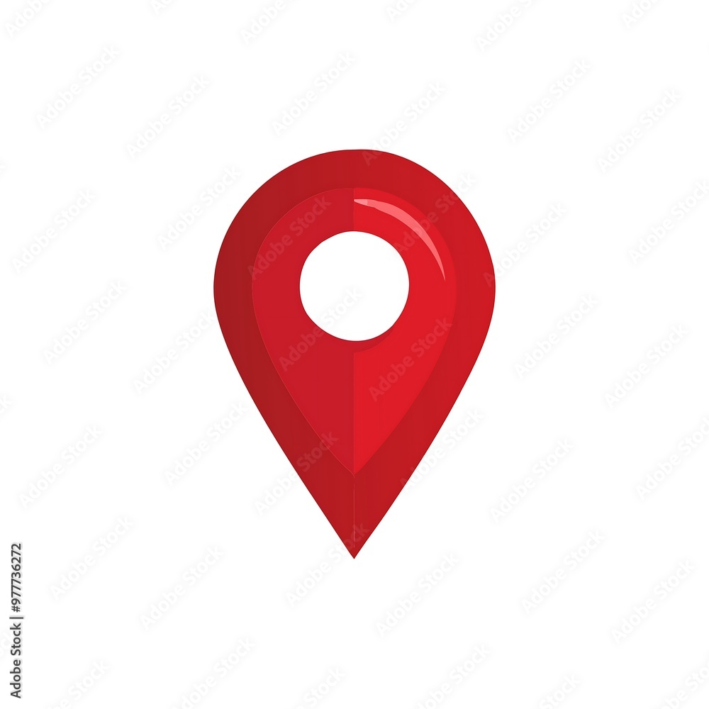 Red 3D map location pin for navigation and GPS marker icons Red 3D map location pin for navigation and GPS marker icons