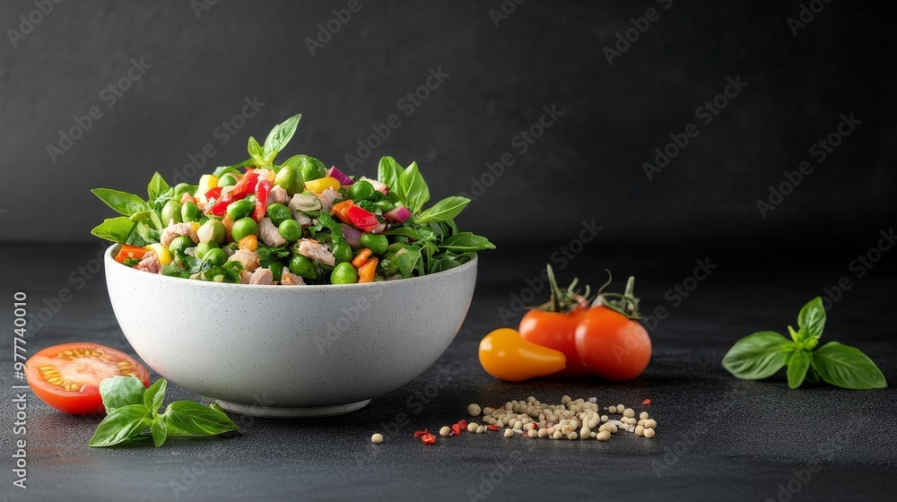 Spicy larb, traditional Isaan cuisine, minced meat salad. Spicy larb, traditional Isaan cuisine, minced meat salad.