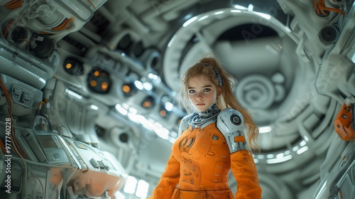 female cyborg, cybernetic body parts