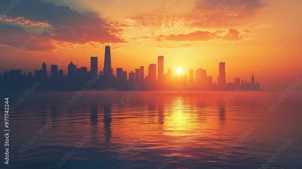 minimalist photo of a city skyline at sunrise, 50 keywords minimalist photo of a city skyline at sunrise, 50 keywords