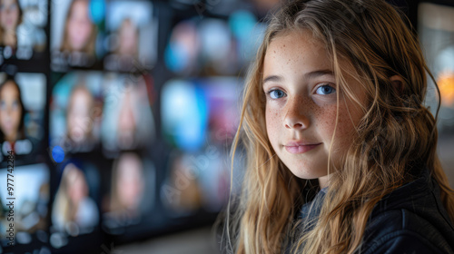 A teacher conducting a virtual lesson, with multiple students visible on a video call screen