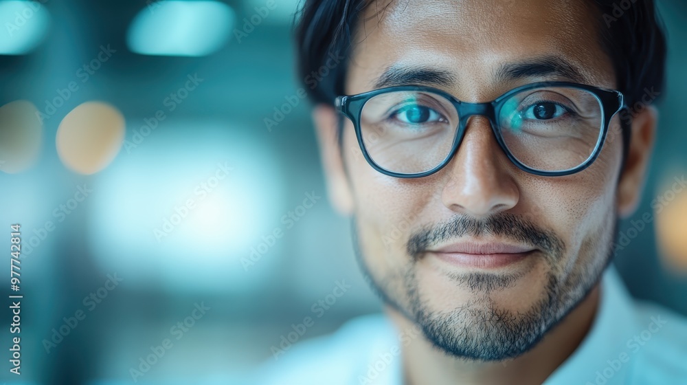 A portrait of a man with glasses in a softly lit environment, smiling gently, set against a subtle bokeh background conveying warmth and approachability. A portrait of a man with glasses in a softly lit environment, smiling gently, set against a subtle bokeh background conveying warmth and approachability.