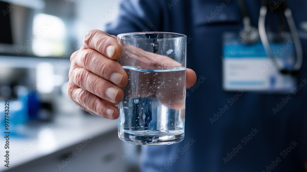 Closeup of Hand Holding Glass of Water Closeup of Hand Holding Glass of Water