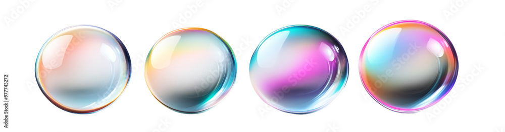 Iridescent Soap Bubbles, Isolated PNG with Transparent Background Iridescent Soap Bubbles, Isolated PNG with Transparent Background