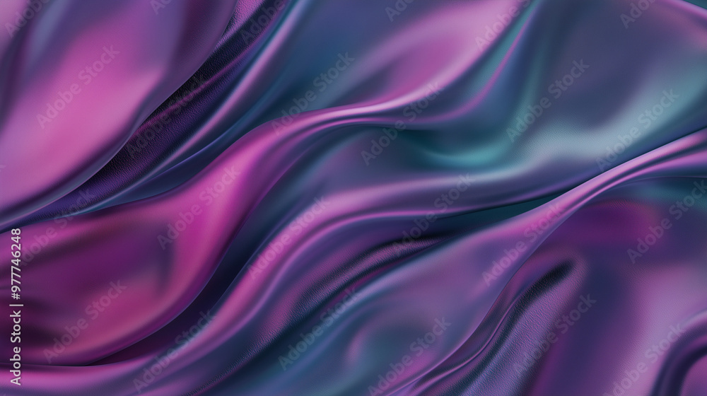 Obraz premium Silky pink and purple fabric with flowing texture, elegant digital design