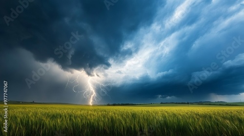 Thunderstorm, atmospheric natural event, booming spectacle.