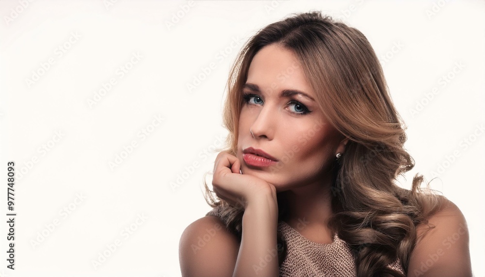 beautiful young bored woman, AI generated beautiful young bored woman, AI generated