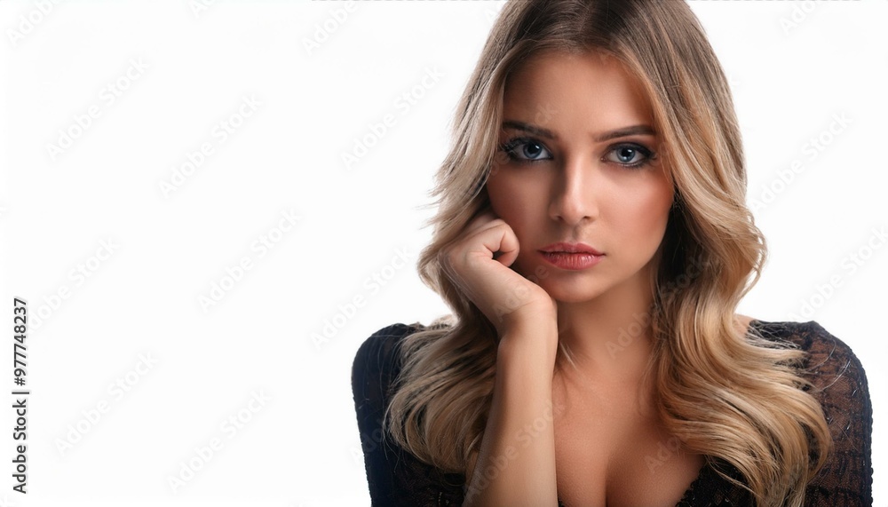 beautiful young bored woman, AI generated beautiful young bored woman, AI generated