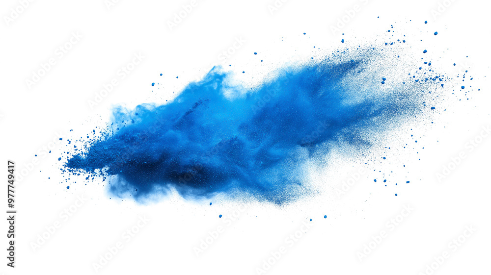 Fototapeta premium Transparent PNG Image Of Blue Dry Powder Blast