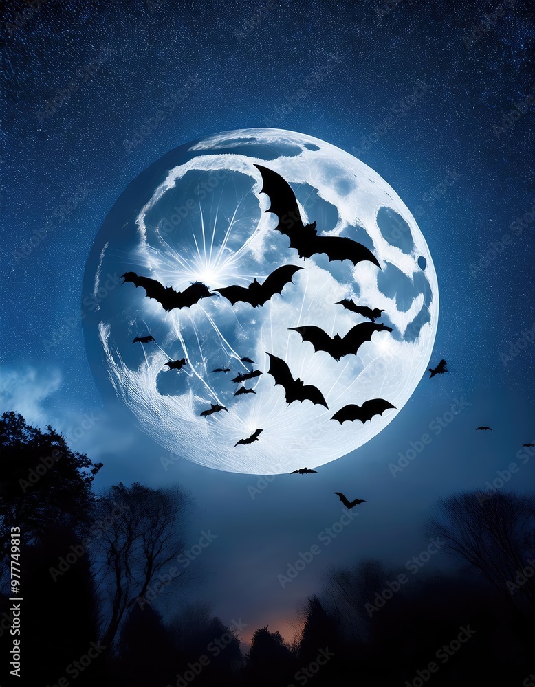 Bats fly around the moon Bats fly around the moon