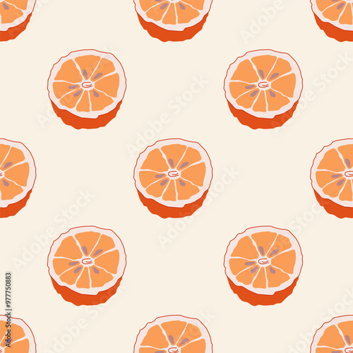 Seamless pattern abstract orange for prints, wallpaper, textiles, packaging.