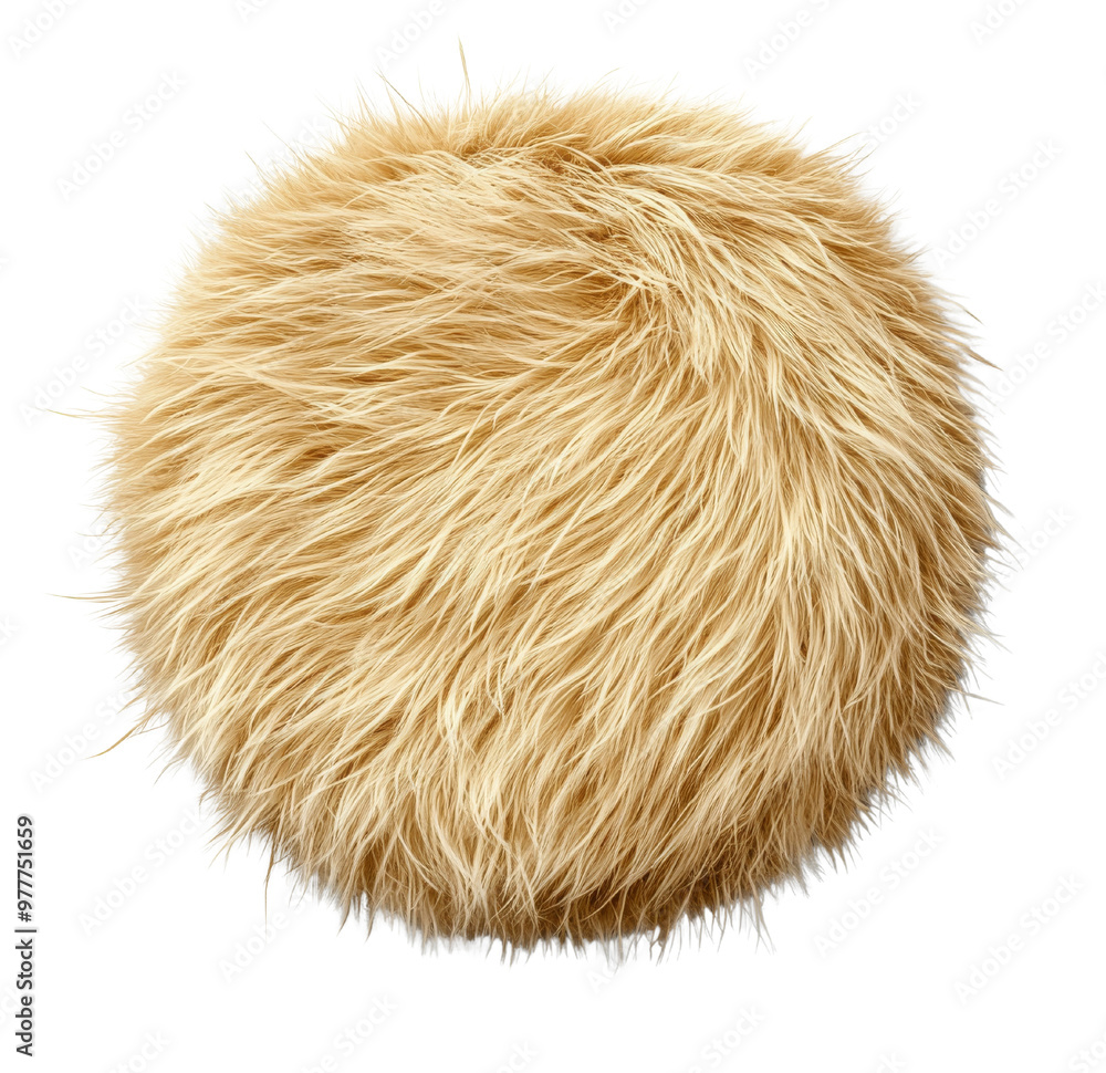 Fototapeta premium Ball of thick, dense fur, Isolated PNG with Transparent Background