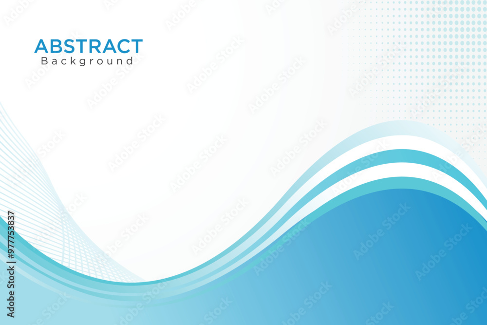 Abstract blue background wave or blue and white backdrop design for presentation slide Abstract blue background wave or blue and white backdrop design for presentation slide