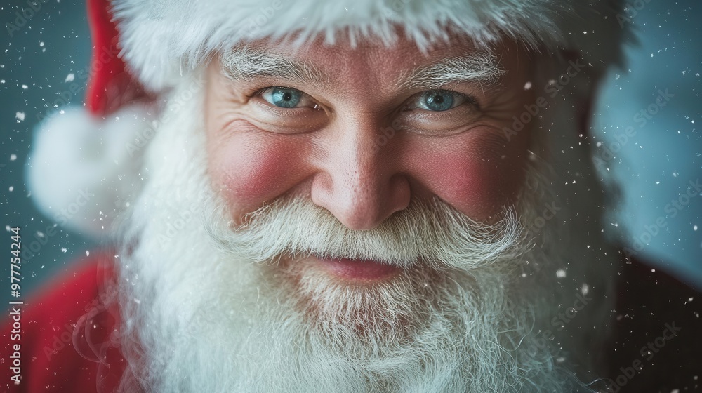 closeup portrait of a jolly santa claus with twinkling eyes and a lush white beard radiating warmth and holiday cheer closeup portrait of a jolly santa claus with twinkling eyes and a lush white beard radiating warmth and holiday cheer