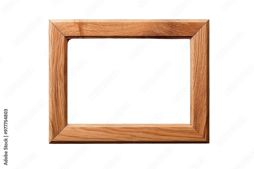 Simple wooden frame, Isolated PNG with Transparent Background Simple wooden frame, Isolated PNG with Transparent Background