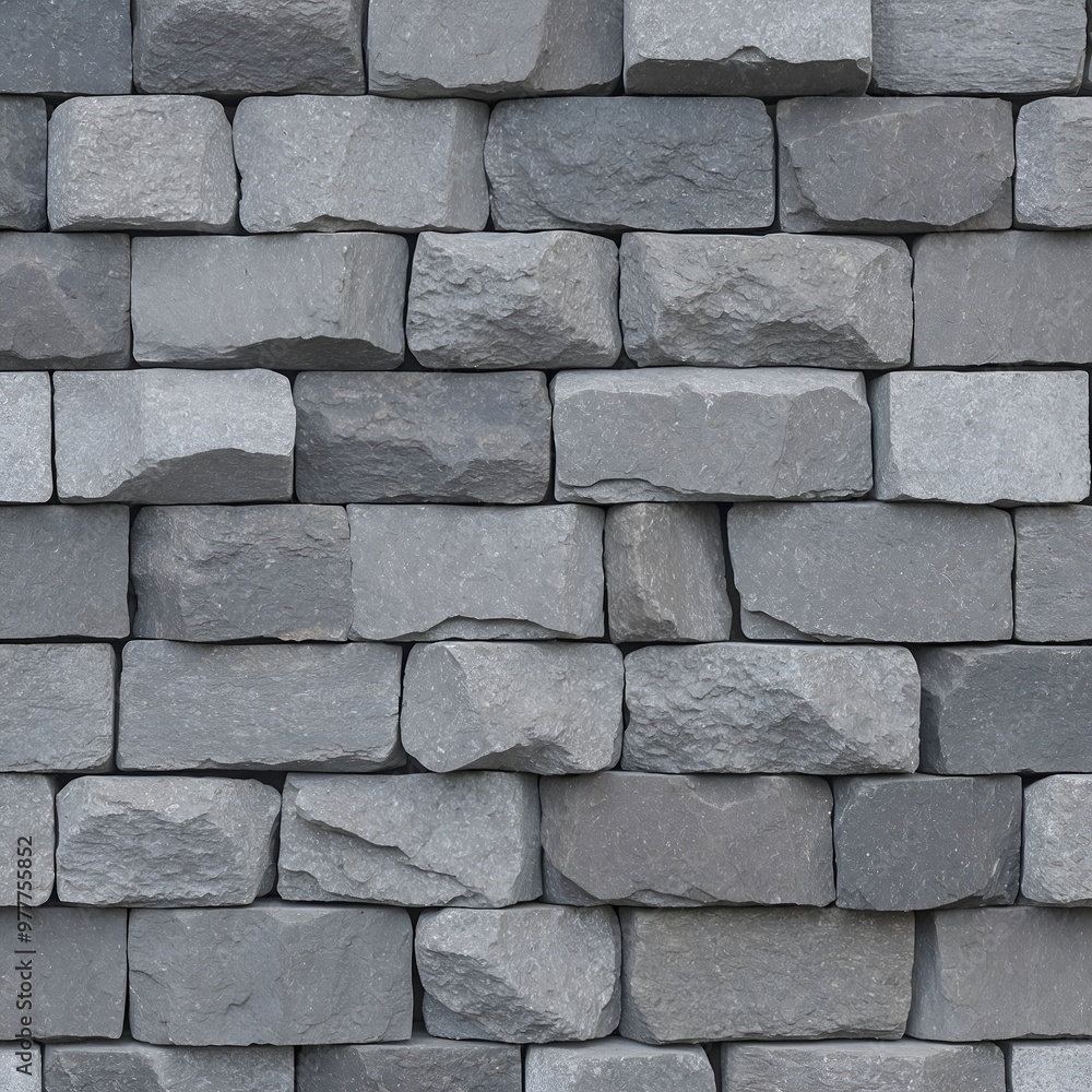 The wall is constructed from irregularly shaped, gray stones that fit together in a jigsaw-like pattern The wall is constructed from irregularly shaped, gray stones that fit together in a jigsaw-like pattern
