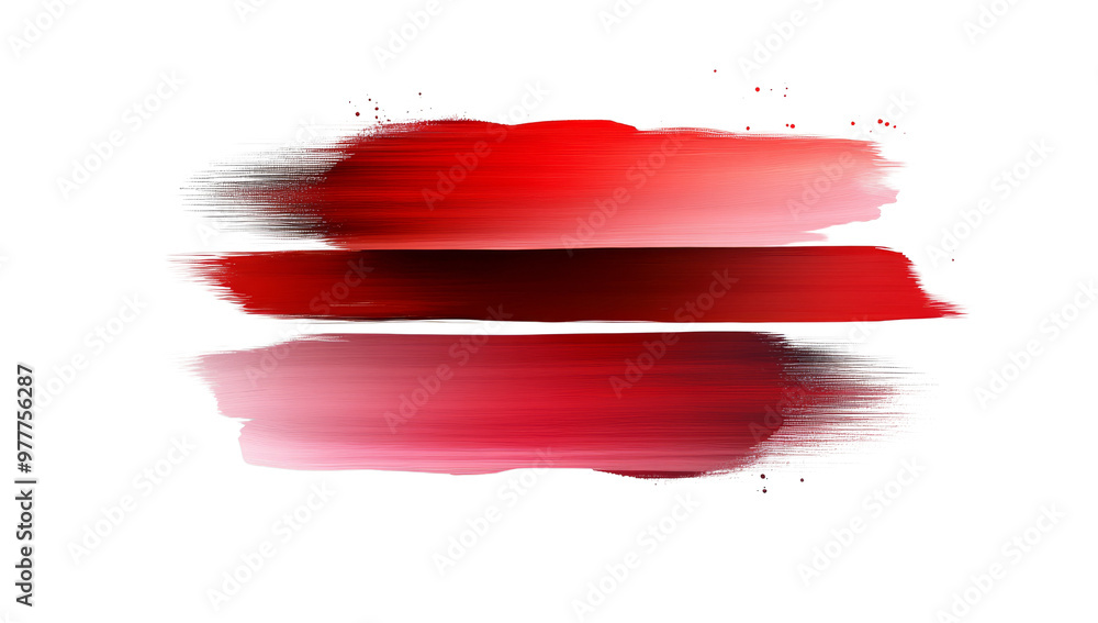 Three Red Lines of Different Sizes, Each Outlined with a Single Stroke of Paint, Isolated PNG with Transparent Background Three Red Lines of Different Sizes, Each Outlined with a Single Stroke of Paint, Isolated PNG with Transparent Background