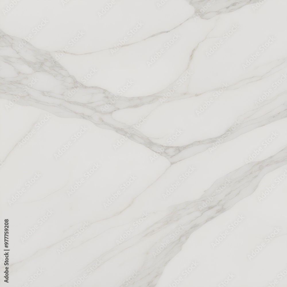 Obraz premium close-up view of a marble surface. Subject: The marble surface has a predominantly white color with subtle grey veining and patterns throughout